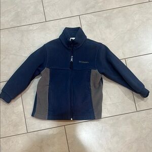 Columbia Navy and Gray Fleece Jacket Youth 6/7